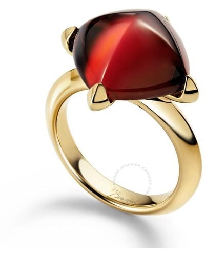 Baccarat Medicis Vermeil Crystal Ring 2807014 - Red