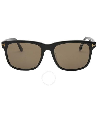 Tom Ford Stephenson Polarized Brown Square Sunglasses Ft0775 01h 56
