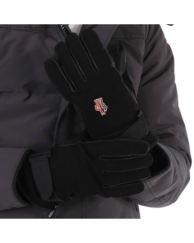 Moncler Padded Logo-embroidered Gloves - Black