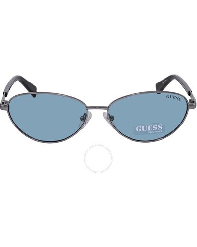 Guess Oval Sunglasses Gu8230 08v 57 - Blue