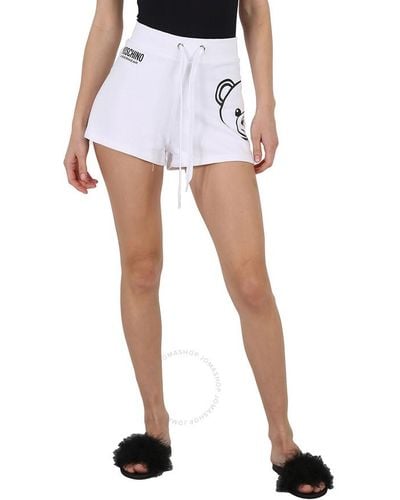 Moschino Teddy Bear Cotton Shorts - White