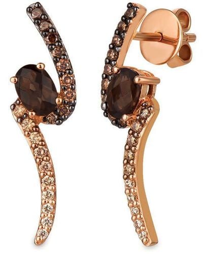 Le Vian Chocolate Quartz Earrings Set - Metallic