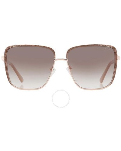 Guess Brown Gradient Butterfly Sunglasses Gm0825 28f 60