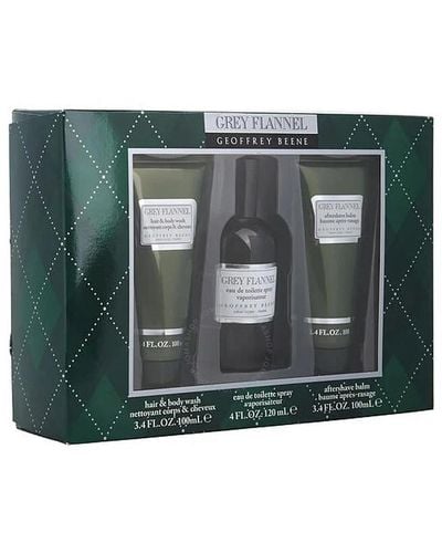 Geoffrey Beene Flannel Gift Set Fragrances 719346264662 - Green