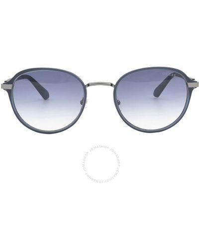 Guess Gradient Oval Sunglasses Gu00031 91w 53 - Blue