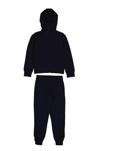 Moncler Boys Logo Patch Hooded Tracksuit Set - Black