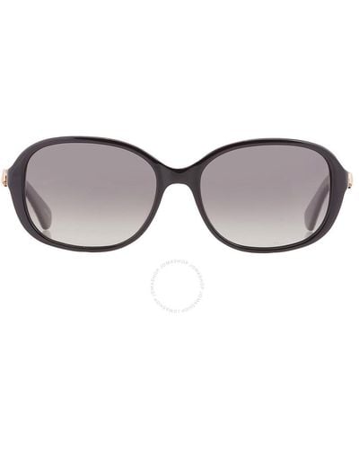 Kate Spade Polarized Grey Square Sunglasses Izabella/g/s 0807/wj 55 - Black