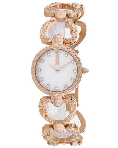 Just Cavalli Dress Mother Of Pearl Dial Watch - Metallic