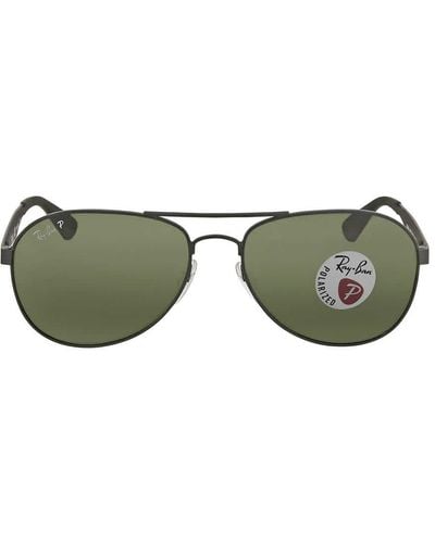 Ray-Ban Polarized Green Aviator Sunglasses