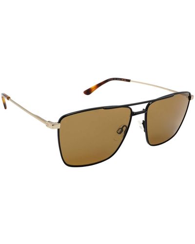 Calvin Klein Brown Square Unisex Sunglasses  001 58