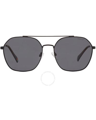 Polaroid Polarized Gray Pilot Sunglasses Pld 6172/s 0807/m9 57
