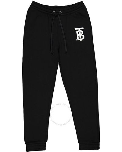 Burberry Monogram Motif Cotton jogging Pants - Black