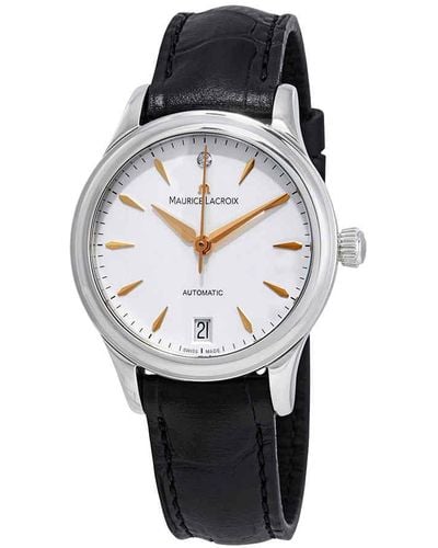Maurice Lacroix Les Classiques Automatic Silver Dial Watch -156 - Black