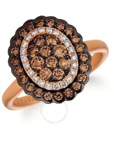 Le Vian Chocolate And Strawberry Clusters Rings Set - Brown