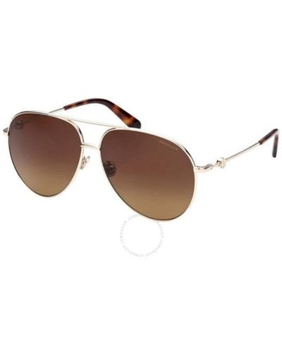 Moncler Brown Pilot Sunglasses Ml0201 32h 60