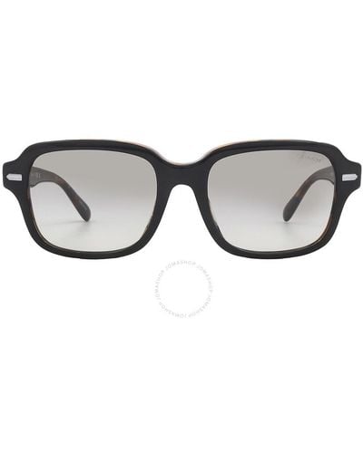 COACH Grey Rectangular Sunglasses Hc8388u 57993c 56 - Black
