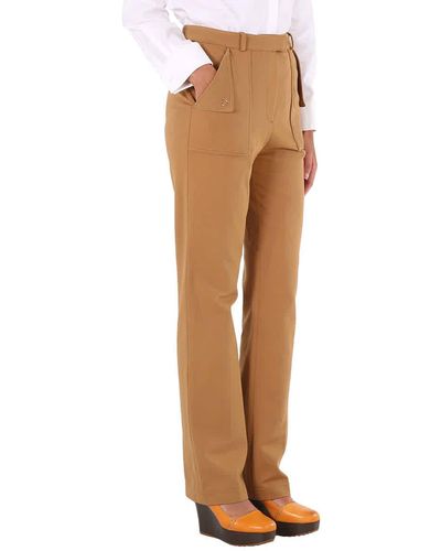 Burberry Pocket Detail Jersey Tailored Pants - Brown