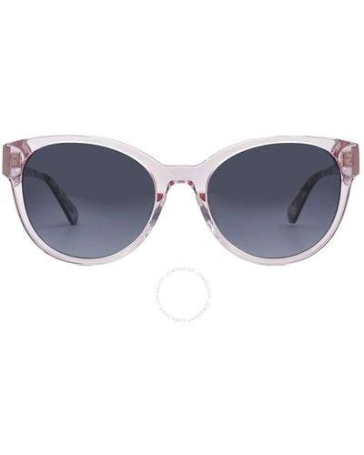 Kate Spade Gray Shaded Oval Sunglasses Nathalie/g/s 035j/9o 55 - Blue