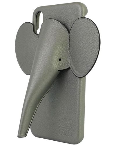 Loewe Textured-leather Iphone Xs Max Case - Grey