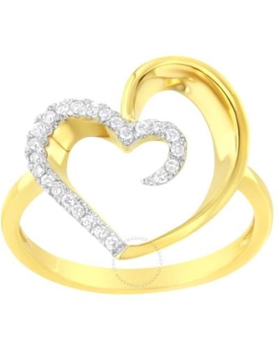 Haus of Brilliance 14k Gold 1/10 Ctw. Diamond Heart Shape Ring - Metallic