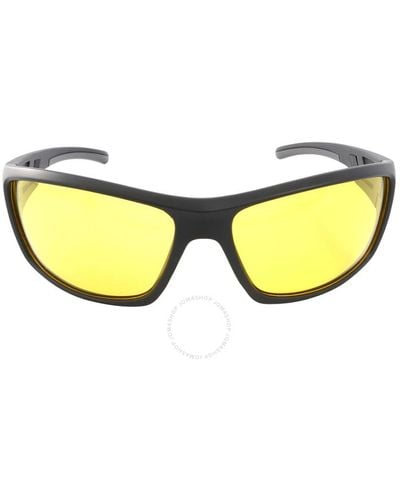 Breed Black Wrap Sunglasses - Yellow