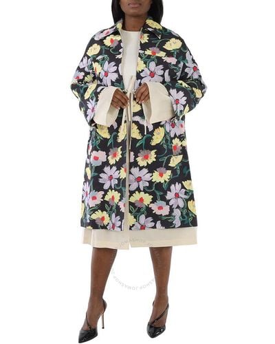 Marni Floral-print Oversized Coat - Multicolour
