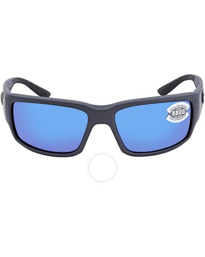 Costa Del Mar Fantail Blue Mirror Polarized Glass Sunglasses Tf 98 Obmglp 59