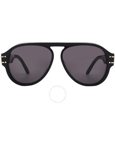Dior Smoke Pilot Sunglasses Signature A1u Cd40047u 58 - Gray