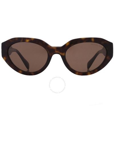 Michael Kors Empire Brown Solid Oval Sunglasses Mk2192 328873 53