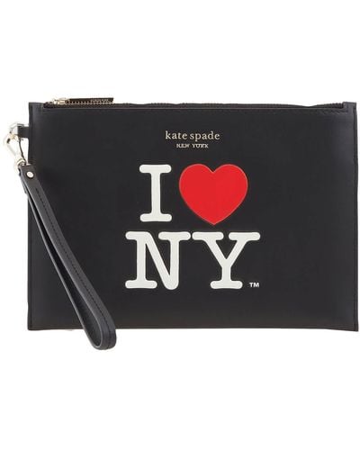 Kate Spade I Love Ny X New York Pouch Wristlet - Black