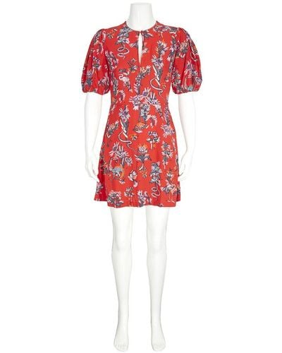 Markus Lupfer Floral Print Mini Dress - Red