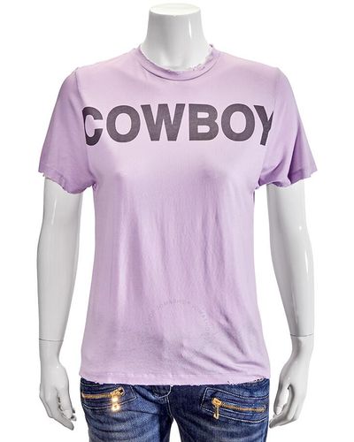 Filles A Papa Fap Cowboy T-shirt - Purple