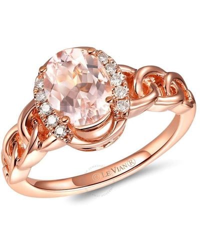 Le Vian Peach Morganite Collection Rings Set - Pink