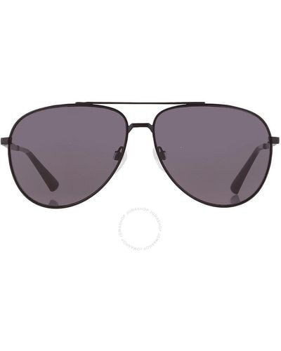 Calvin Klein Grey Pilot Sunglasses Ck22124s 002 63 - Purple