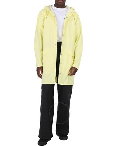 Rains Straw Lightweight Waterproof Long Jacket - Yellow
