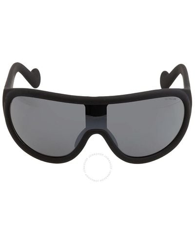 Moncler Smoke Mirror Shield Sunglasses Ml0047 02c 00 - Gray
