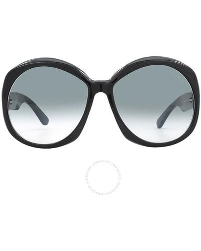 Tom Ford Annabelle Smoke Gradient Oversized Sunglasses Ft1010 01b 62 - Brown