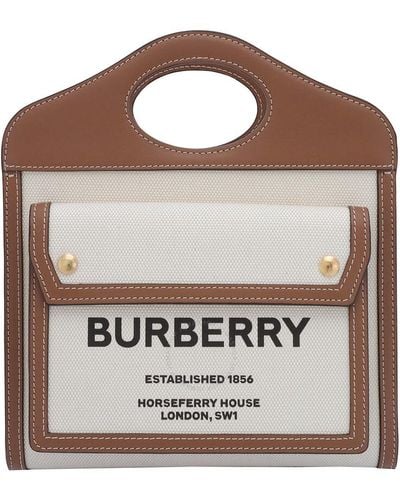 Burberry Mini Pocket Tote Bag - Brown
