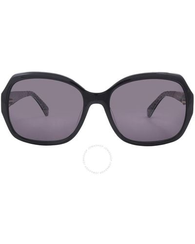 Kate Spade Polarized Grey Square Sunglasses Amberlynn/s 0807/m9 57 - Purple