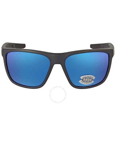 Costa Del Mar Cta Del Mar Ferg Blue Mirror Polarized Glass (580g) Rectangular Sunglasses  11 Obmglp 59