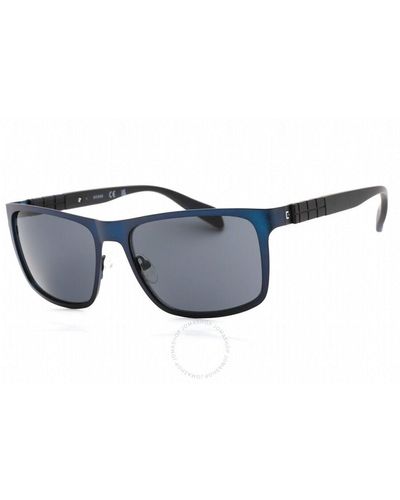 Guess Factory Smoke Rectangular Sunglasses Gf0169 90a 58 - Blue