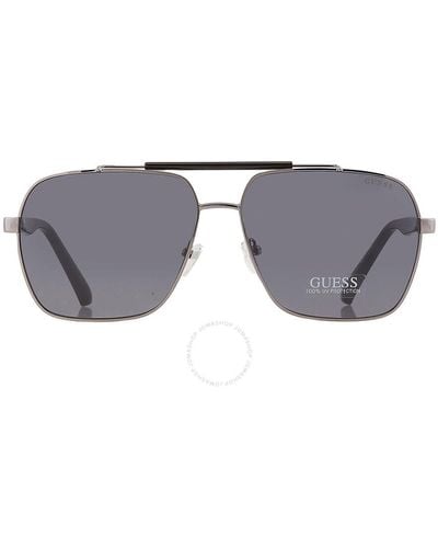 Guess Factory Smoke Navigator Sunglasses Gf5111 08a 60 - Grey