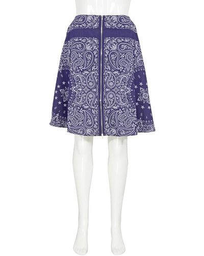 Etudes Studio Paisley Knee Length Skirt - Blue