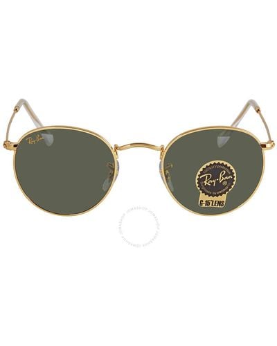 Ray-Ban Green Classic G-15 Round Sunglasses Rb34 919631 - Brown