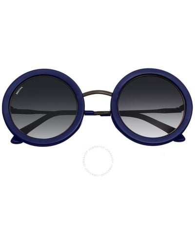 Bertha The Quant Gradient Round Sunglasses - Blue