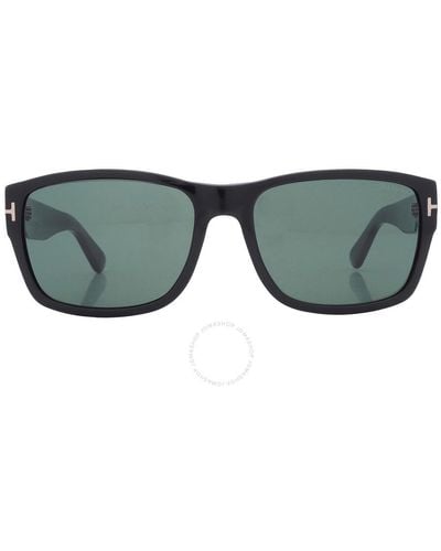 Tom Ford Mason Rectangular Sunglasses Ft0445 01n 58 - Gray