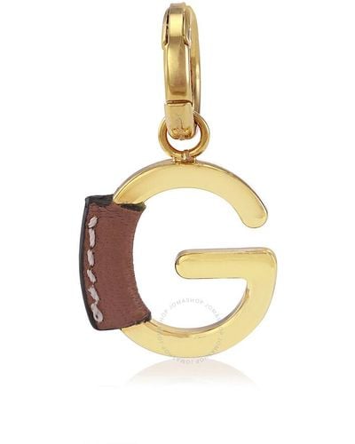 Burberry Leather-wrapped G Alphabet Charm - Metallic