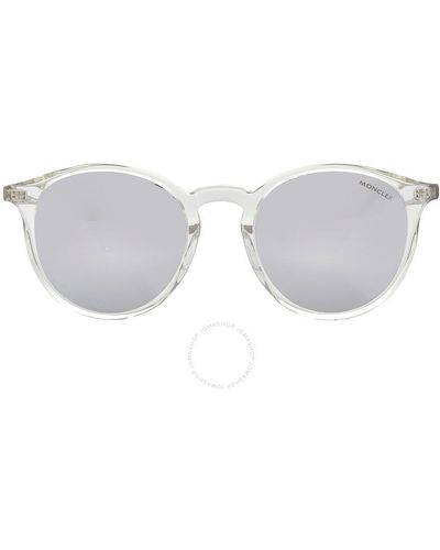 Moncler Violle Polarized Smoke Oval Sunglasses Ml0213 26d 50 - Grey