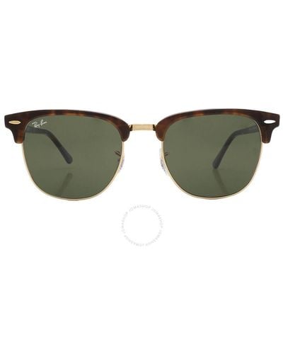 Ray-Ban Clubmaster Classic Green Square Sunglasses Rb3016 W0366 55