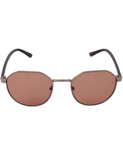 Calvin Klein Pink Geometric Sunglasses - Brown
